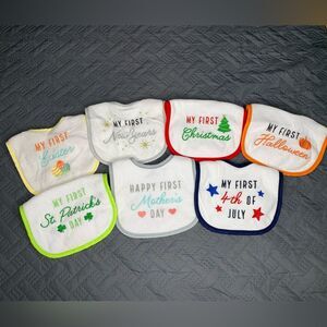 Festive Firsts Baby Bib Set - Multicolor
